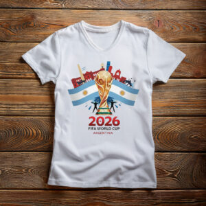 Argentina FIFA World Cup 2026 Trophy Graphic Shirt
