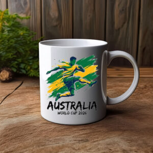 Australia 2026 Golden Sprint Soccer Mug