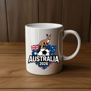 Australia 2026 Kangaroo Soccer Mug