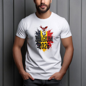 Belgium 2026 Soccer Ball Paint Art Shirt