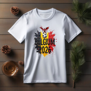 Belgium 2026 Soccer Ball Paint Art Shirt