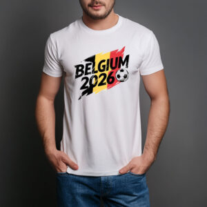 Belgium 2026 Soccer Typography T-Shirt