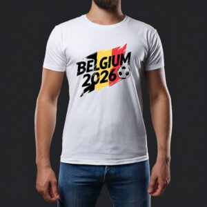 Belgium 2026 Soccer Typography T-Shirt