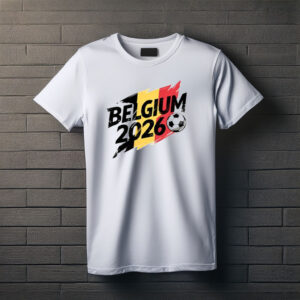 Belgium 2026 Soccer Typography T-Shirt