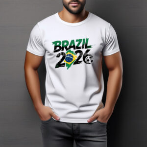 Brazil 2026 Soccer Brush Graphic Shirt