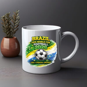 Brazil FIFA World Cup Football 2026 Coffee Mug