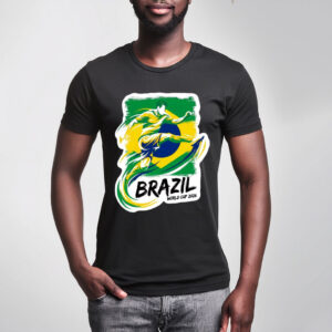 Brazil World Cup 2026 Football Player Action Shirt
