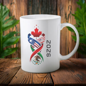 Canada USA Mexico Eagle Soccer Ball World Cup 2026 Mug