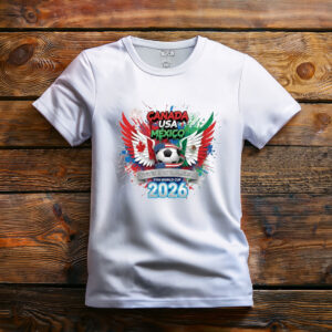 Canada USA Mexico Soccer Wings 2026 T-Shirt