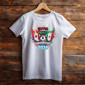 Canada USA Mexico Soccer Wings 2026 T-Shirt