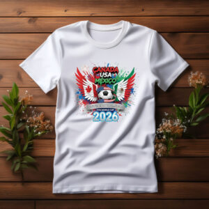 Canada USA Mexico Soccer Wings 2026 T-Shirt