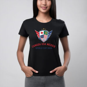 Canada USA Mexico World Cup 2026 Shield Soccer Shirt