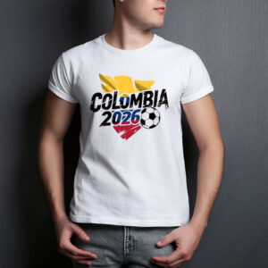 Colombia 2026 Soccer Brush Design T-Shirt