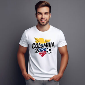 Colombia 2026 Soccer Brush Design T-Shirt