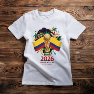 Colombia FIFA World Cup 2026 Trophy Graphic Shirt