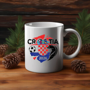 Croatia 2026 Checkered Soccer Mug