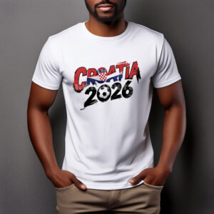 Croatia 2026 Soccer Fan Typography Shirt
