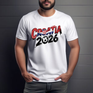 Croatia 2026 Soccer Fan Typography Shirt