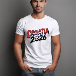 Croatia 2026 Soccer Fan Typography Shirt