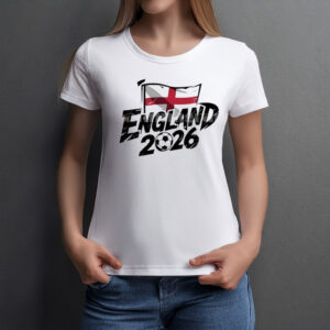 England 2026 Soccer Fan Lettering Shirt
