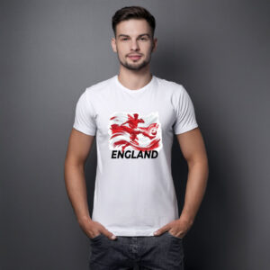 England World Cup 2026 Dynamic Soccer Art Shirt