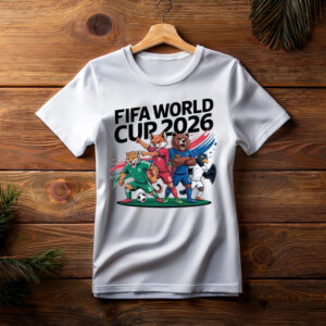FIFA World Cup 2026 Cartoon Mascot Football Shirt