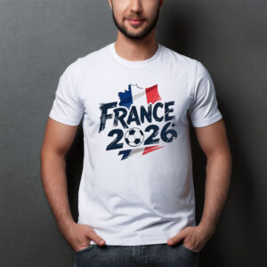 France 2026 Soccer Brush Typography T-Shirt