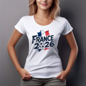 France 2026 Soccer Brush Typography T-Shirt
