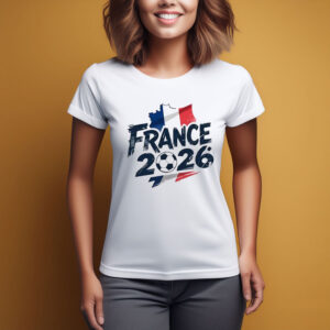France 2026 Soccer Brush Typography T-Shirt
