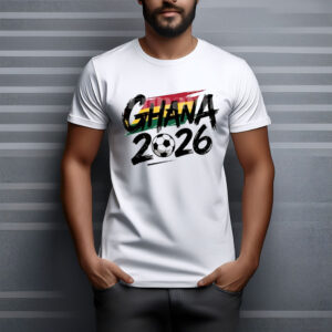 Ghana 2026 Soccer Brush Typography Shirt