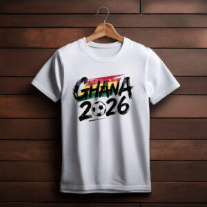 Ghana 2026 Soccer Brush Typography Shirt