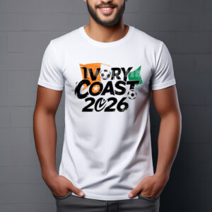 Ivory Coast 2026 Soccer Brush Typography Shirt
