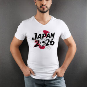 Japan 2026 Soccer Brush Design T-Shirt