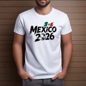 Mexico 2026 Soccer Brush Typography T-Shirt