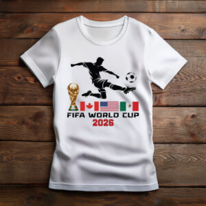 Mexico USA Canada Football Fan Graphic T-Shirt