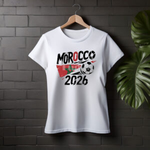 Morocco 2026 Soccer Brush Graphic Shirt