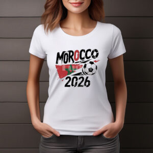Morocco 2026 Soccer Brush Graphic Shirt