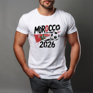 Morocco 2026 Soccer Brush Graphic Shirt