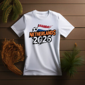 Netherlands 2026 Soccer Brush Typography Shirt