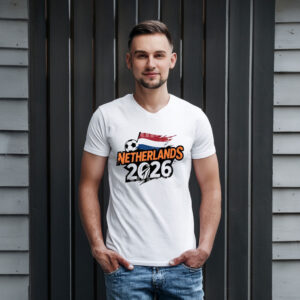 Netherlands 2026 Soccer Brush Typography Shirt