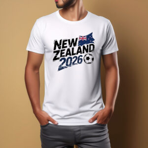 New Zealand 2026 Soccer Brush Lettering T-Shirt