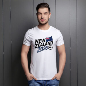 New Zealand 2026 Soccer Brush Lettering T-Shirt