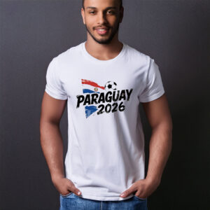 Paraguay 2026 Soccer Brush Typography T-Shirt