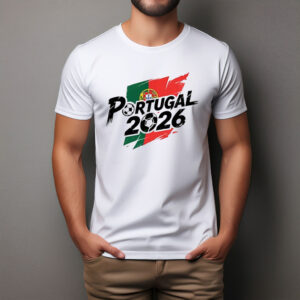 Portugal 2026 Soccer Brush Lettering T-Shirt