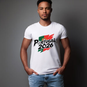 Portugal 2026 Soccer Brush Lettering T-Shirt