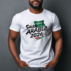 Saudi Arabia 2026 Soccer Brush Graphic T-Shirt