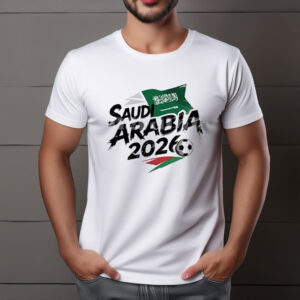Saudi Arabia 2026 Soccer Brush Graphic T-Shirt
