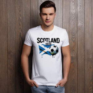Scotland 2026 Soccer Brush Typography Shirt