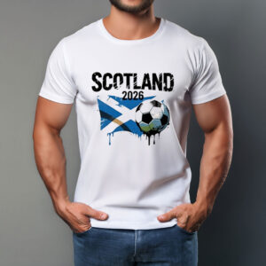 Scotland 2026 Soccer Brush Typography Shirt