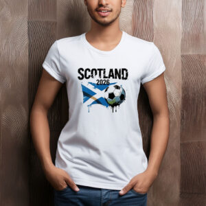 Scotland 2026 Soccer Brush Typography Shirt